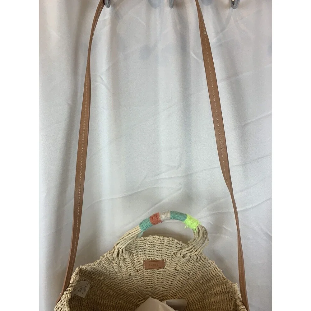 J Crew Women's‎ Round Wicker Purse Handbag